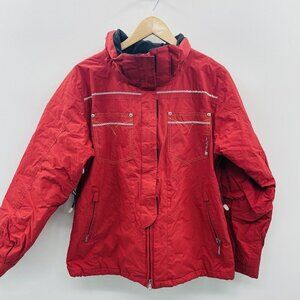 Cold As Ice Outerwear Womens Size Medium Fleece Lined Hooded Ski Jacket Coat Red